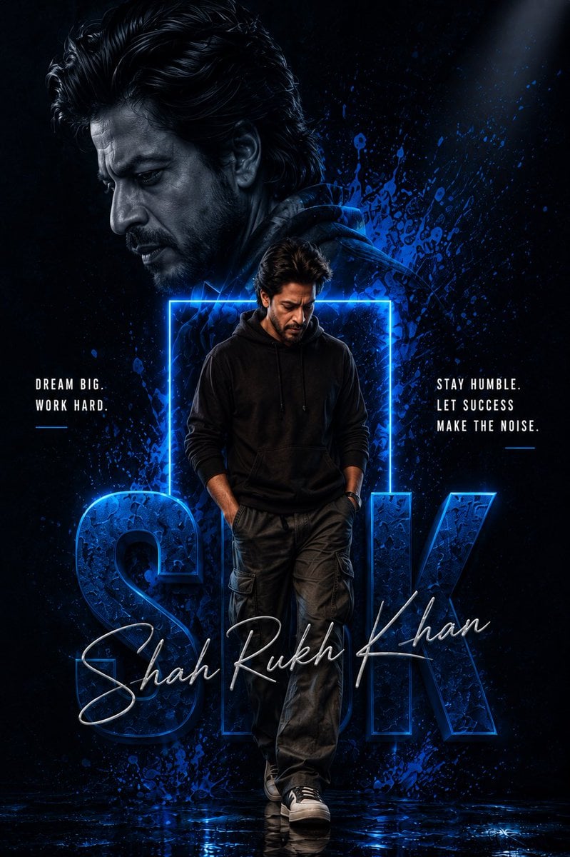 Create a premium cinematic Instagram poster featuring [Celebrity Name] in a bold