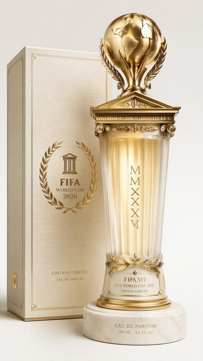 A highly detailed, photorealistic product render of a FIFA 2026 World Cup commem