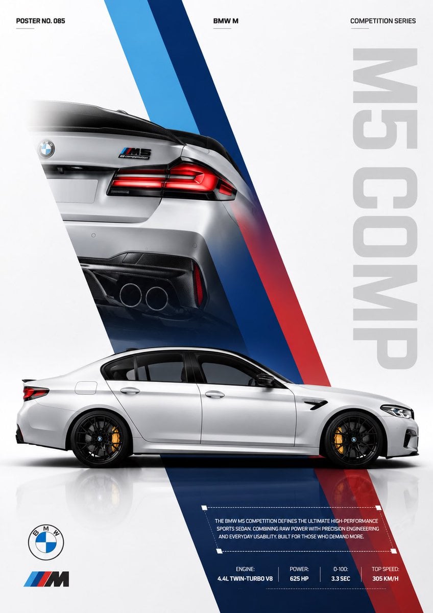 Act as a senior automotive art director and elite Behance poster designer specia