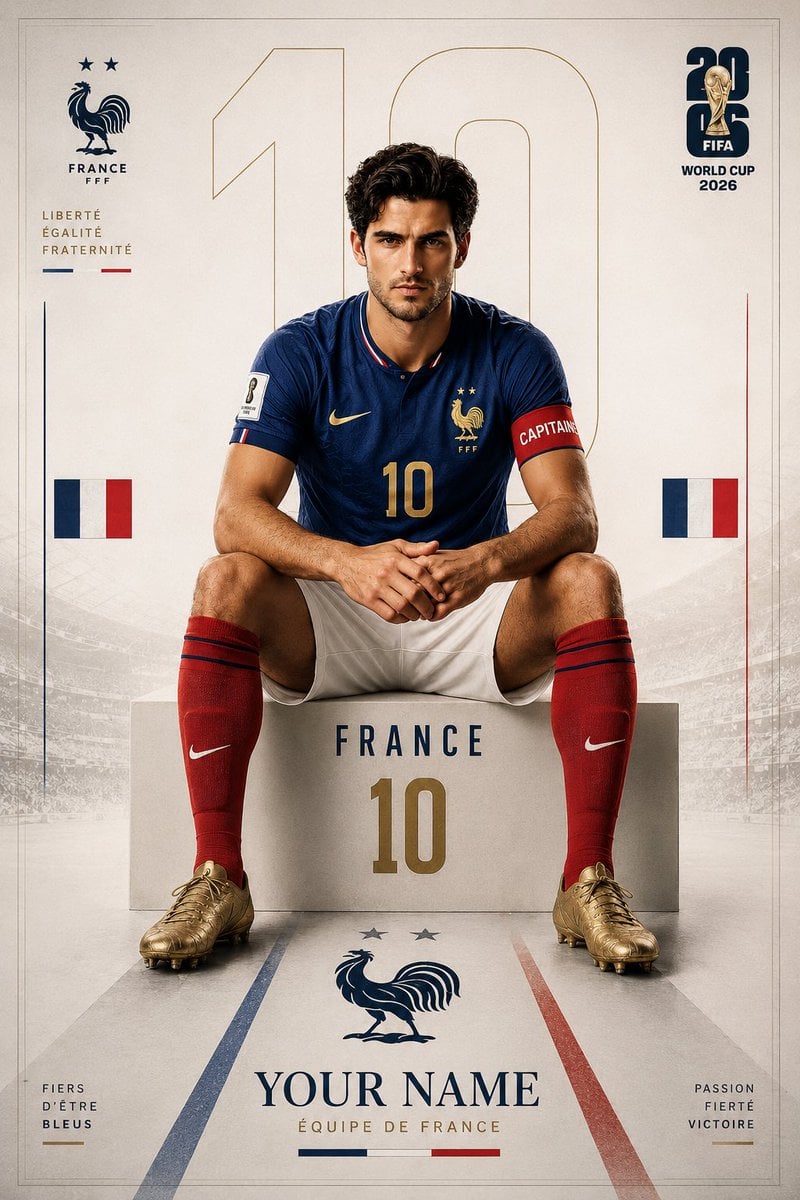 Create a premium FIFA World Cup 2026-inspired sports editorial poster using the 