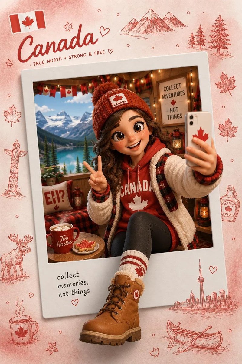 CREATE A PREMIUM 3D TRAVEL POSTCARD / POLAROID SOUVENIR

Transform the subject i