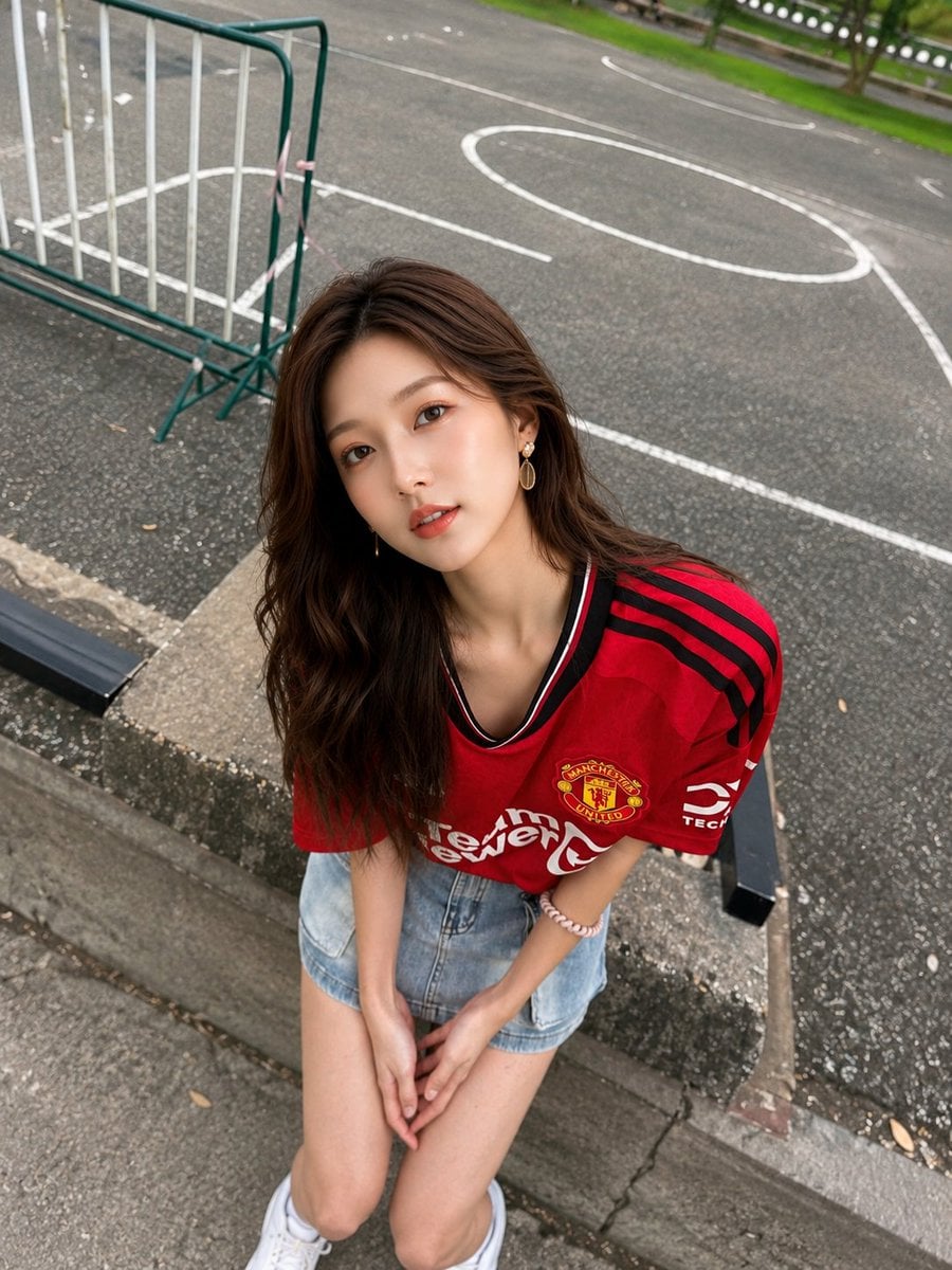 Prompt 1: Ultra-realistic lifestyle portrait of a beautiful young Asian woman si
