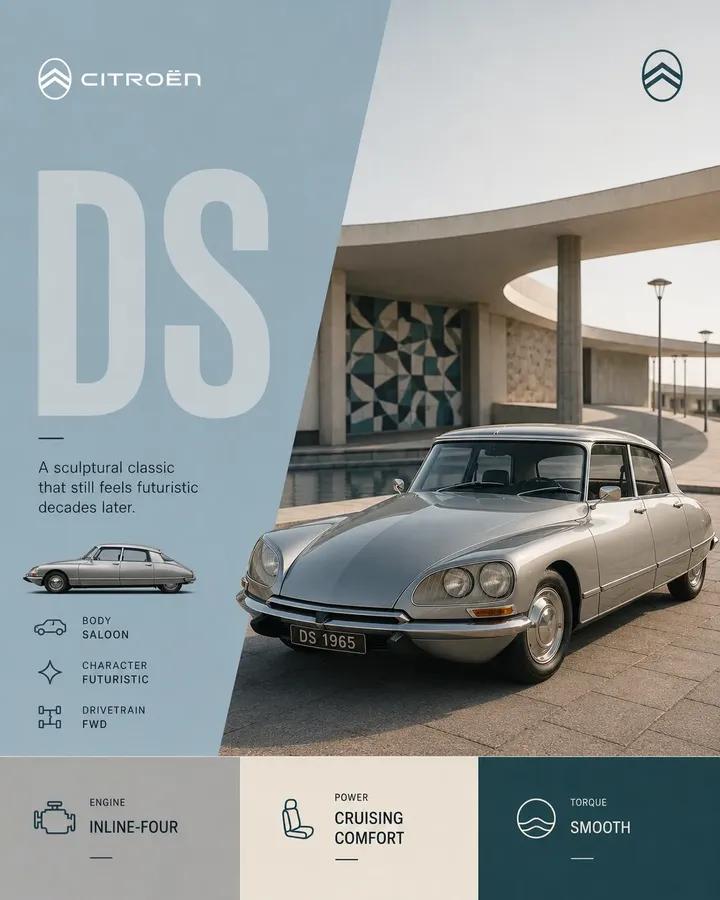 Minimalist automotive editorial poster for [Car], 4:5. Show the car in [Color], 