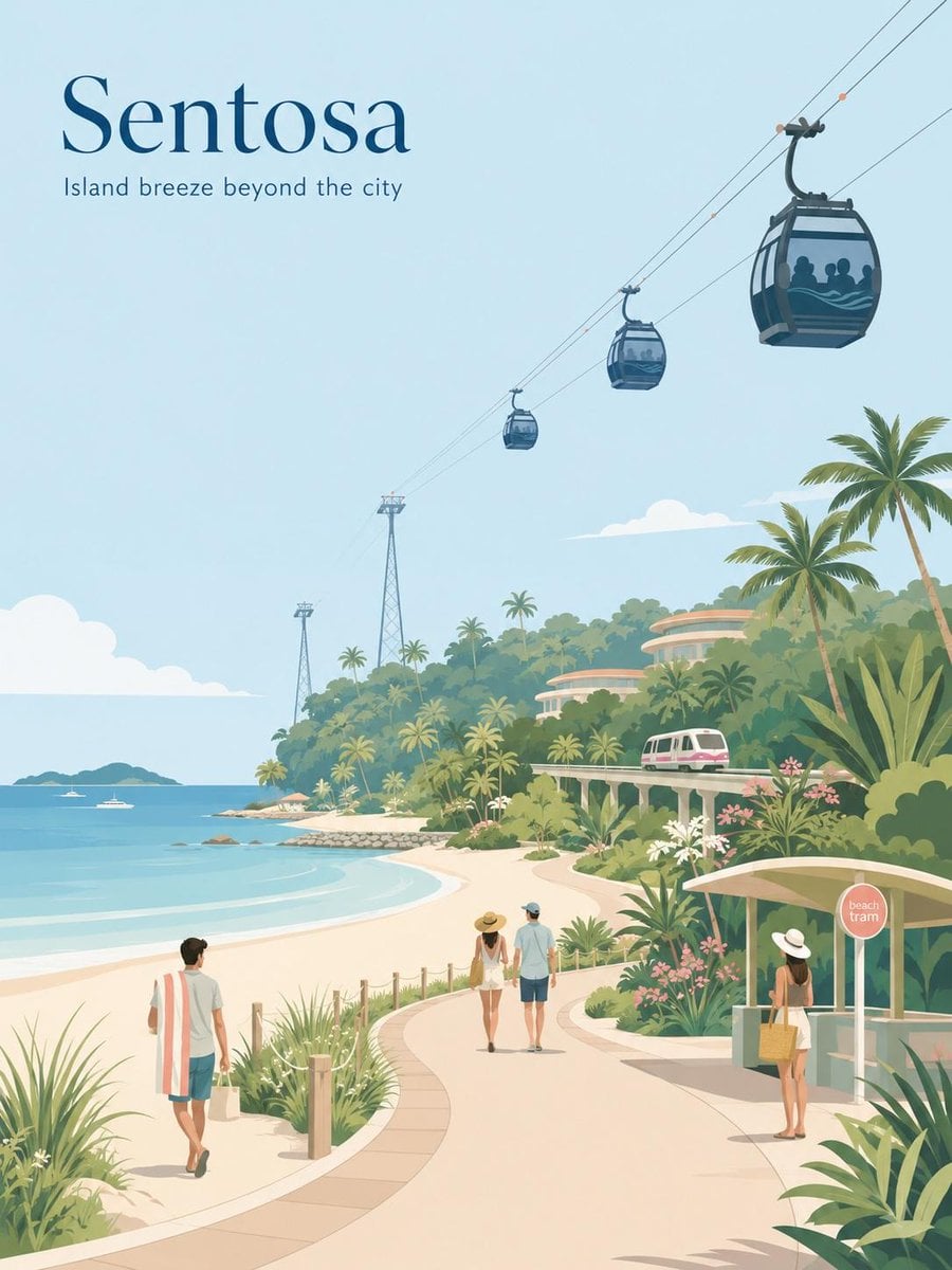Create a minimalist vintage travel poster illustration of [City Destination], in