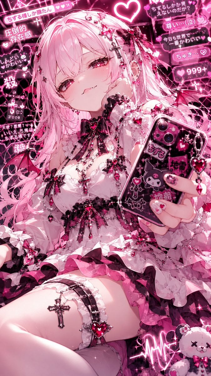 画像比率は9:16。

キャラクター毎に個別の画像で生成する。

[Character]を主役に、作るたびに画風と演出が変化する、最高品質の「煽り目線・誘惑・蔑