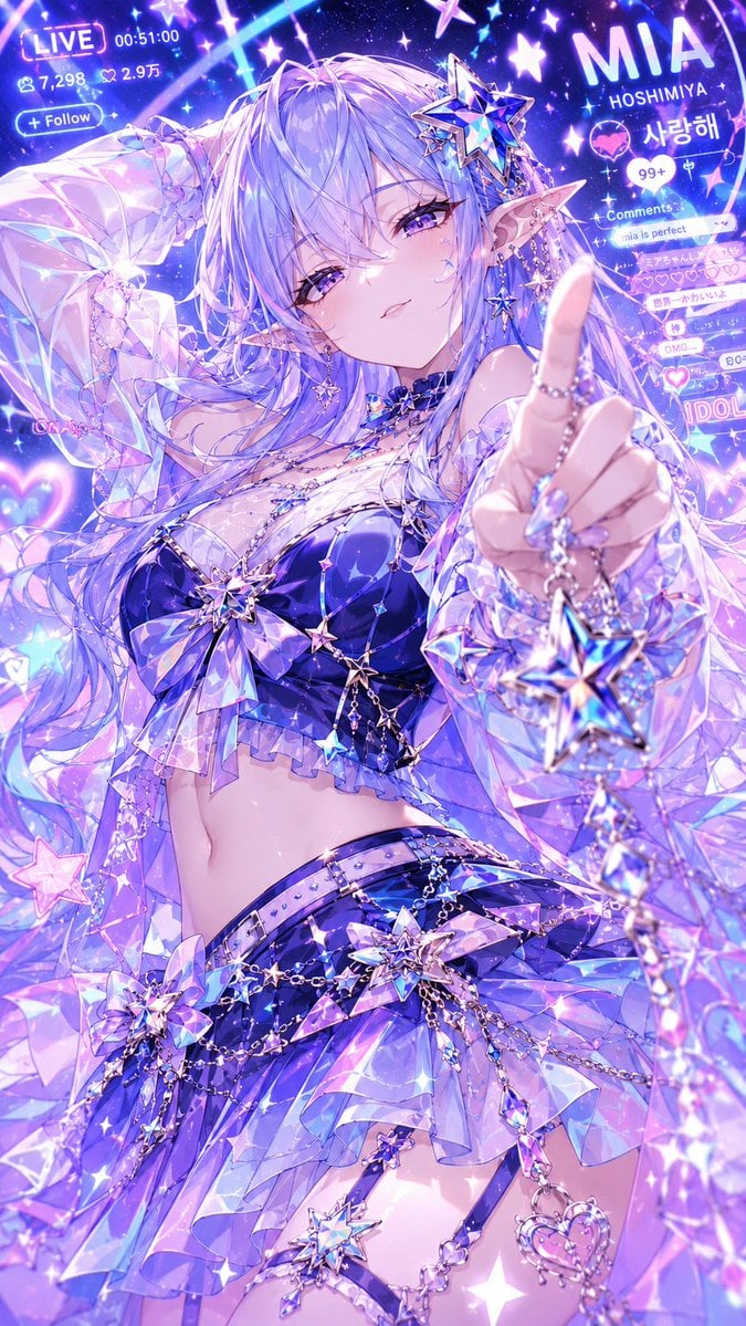 画像比率は9:16。

キャラクター毎に個別の画像で生成する。

[Character]を主役に、作るたびに画風と演出が変化する、最高品質の「煽り目線・誘惑・蔑