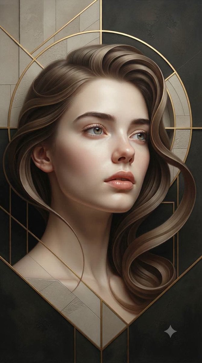 Reference photos are transformed into ultra-detailed, surreal editorial portrait