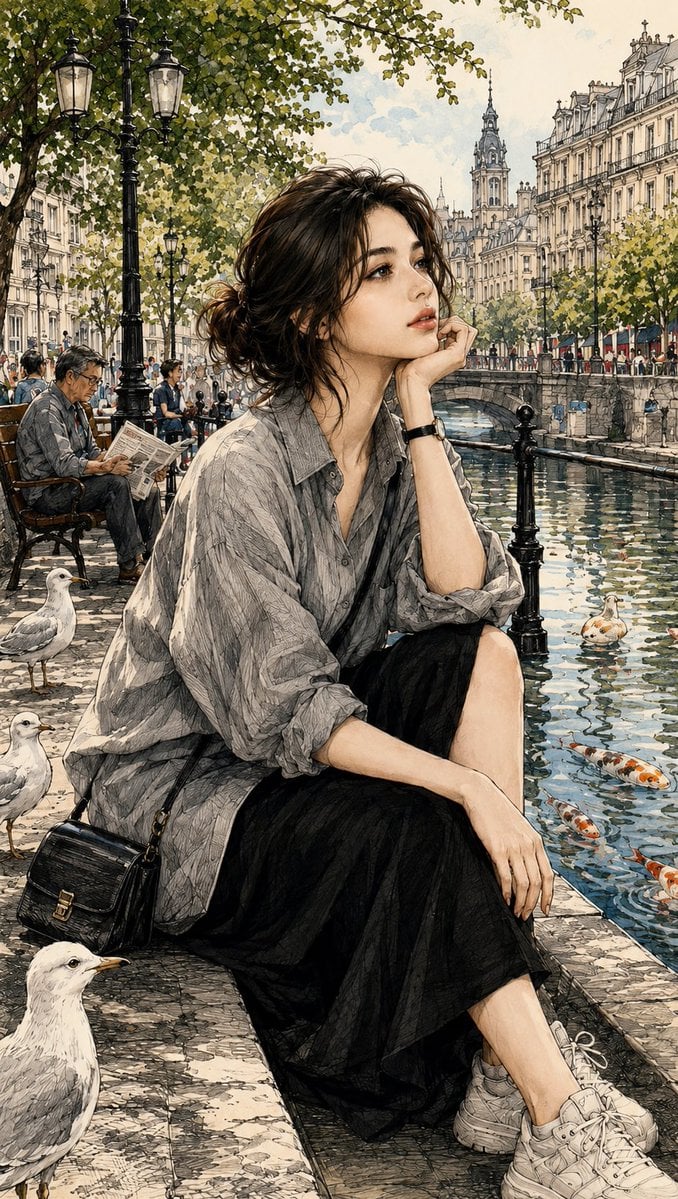 Create an ultra-detailed watercolor and ink illustration in the exact same artis