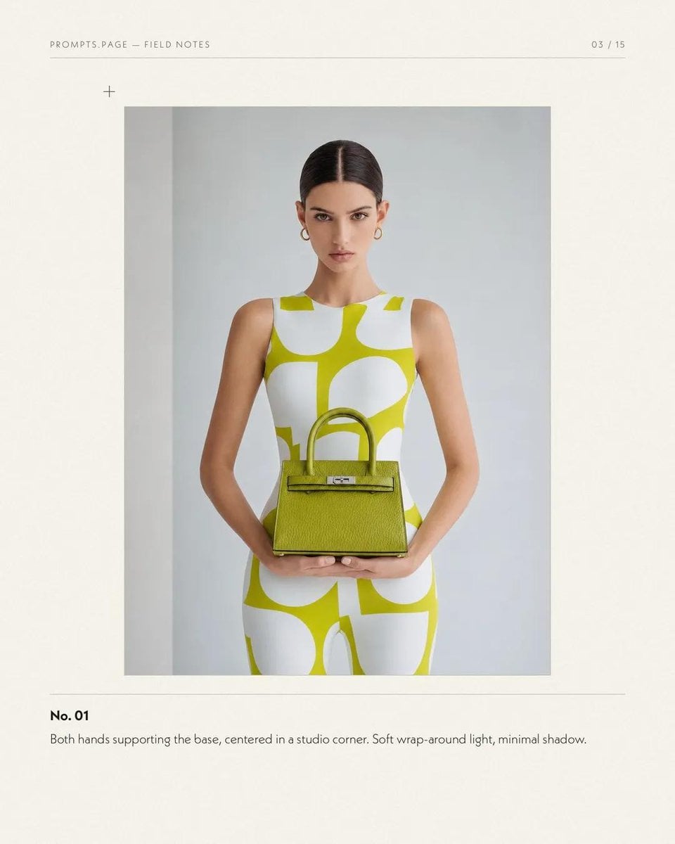 A professional editorial fashion photograph of a young woman with a sleek center
