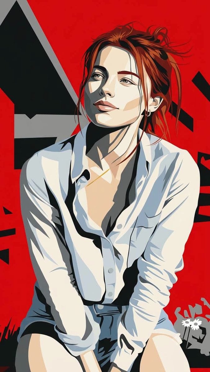 Ultra-minimalist high-fashion graphic illustration with bold contemporary editor