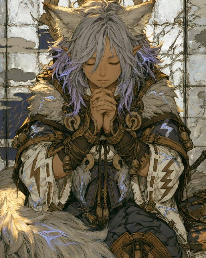 Masterpiece, ultra-detailed fantasy anime character concept art, full-body anthr