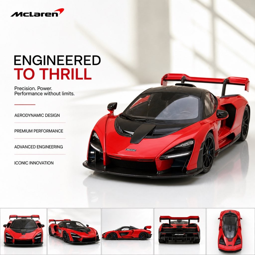 UNIVERSAL FMCG PRODUCT HERO AD MASTER (McLearn sports red car latest MODEL)PROMP