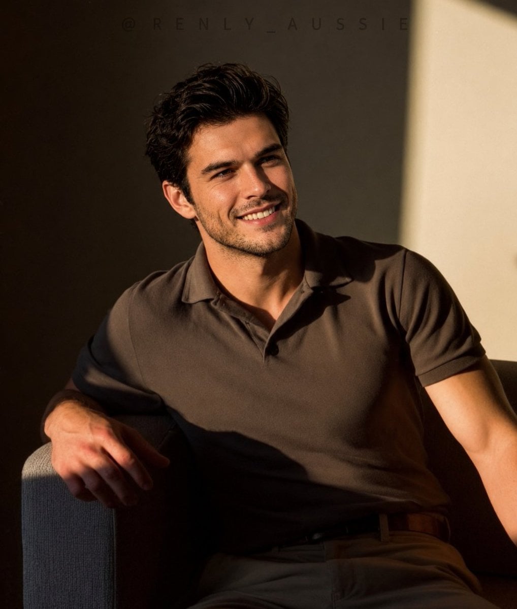 Prompt 1: Ultra-realistic lifestyle portrait of a handsome young man with thick,