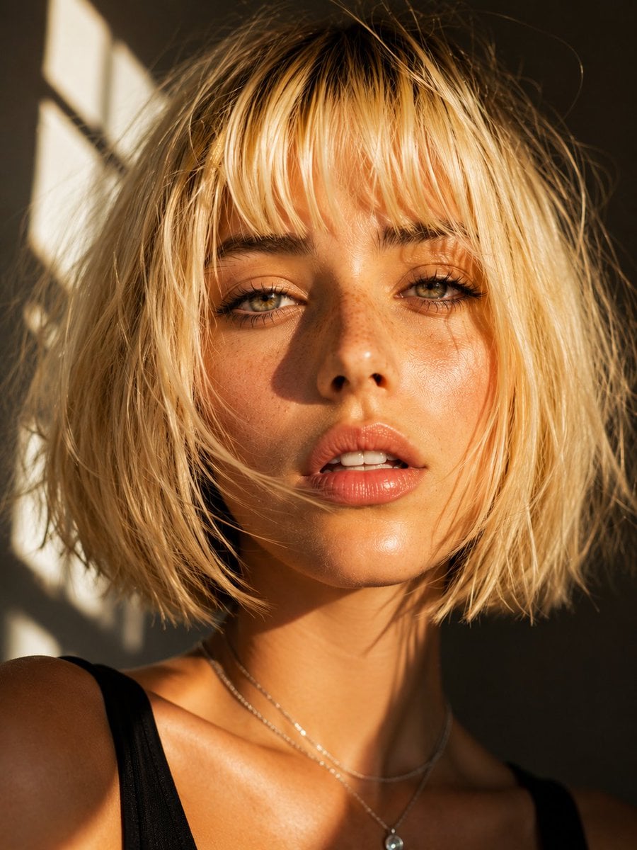 Ultra-realistic extreme close-up beauty portrait of an exceptionally beautiful y