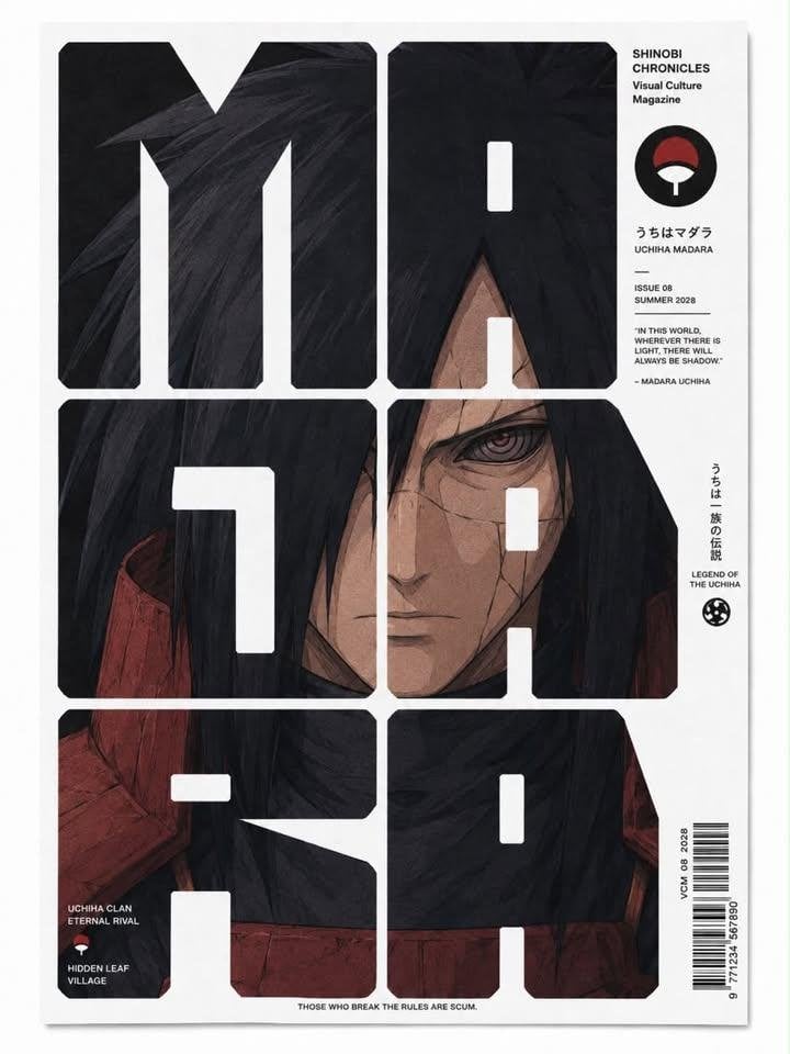 Create a premium minimalist editorial magazine cover featuring [Character] from 