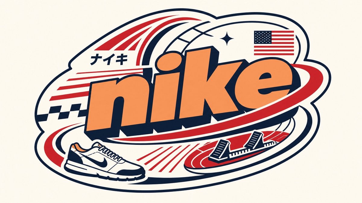 Create a premium flat vector badge inspired by ASICS, designed like a collectibl