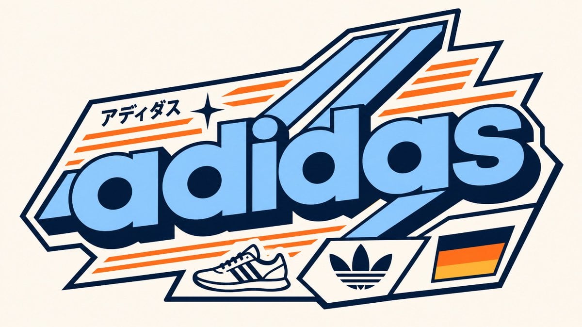 Create a premium flat vector badge inspired by ASICS, designed like a collectibl